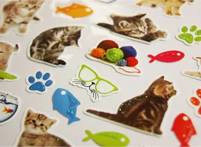 Immagine prodotto di Adesivi - Gattini - Glitter!