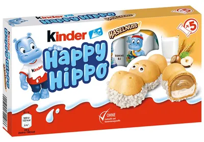 Produktbild von kinder Happy Hippo Haselnuss 5er