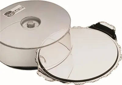 Immagine prodotto di APS Tortenplatten - Edelstahl Tortenplatte mit Haube   6503