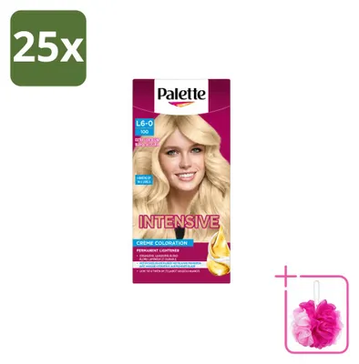 Imagen del producto de 25 tintes para el cabello "Poly Palette" en tono 100 (rubio muy claro), 115 ml cada uno. Paquete económico de 25 unidades