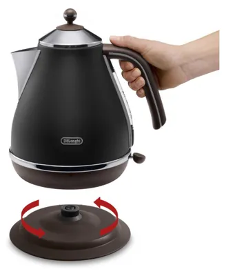 Image de DeLonghi KBOV2001.BK Iconia Vintage Bouilloire électrique noir