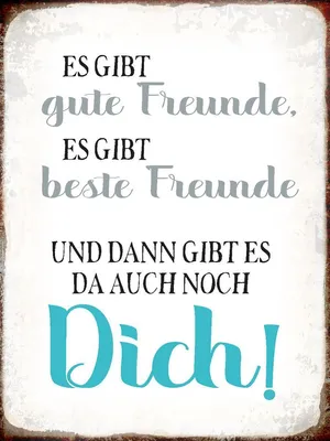 Produktbild von vianmo Holzschild 40x30 cm gibt gute Freunde auch noch Dich