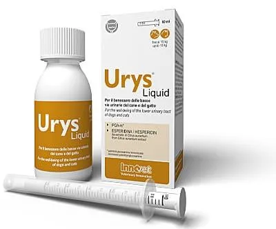 Produktbild von Nahrungsergänzungsmittel für Tiere URYS Flüssig 60 ml zur Unterstützung der Harnwege bei Hunden und Katzen