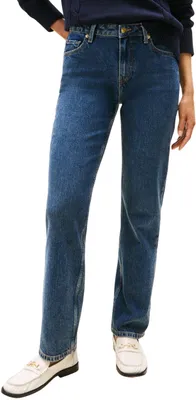 Zdjęcie produktu dla Spodnie jeans damskie Tommy Hilfiger Dee Classic Straight, fason prosty, średni stan, kolor niebieski (Dee), rozmiar 28W/3