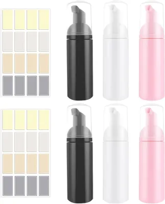 Produktbild von Set mit 3 x 100 ml Schaumflaschen + 160 Etiketten, Gesichtsreinigung, nachfüllbar