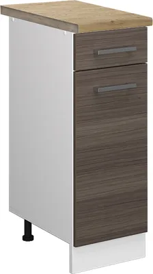 Produktbild von Küchenunterschrank Vicco R-Line Edelgrau 30 cm , AP Eiche, Model 46719