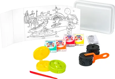 Obrázek produktu pro Staedtler FIMO 8039, Modelářská hlína, Zelená, Oranžová, Červená, Žlutá, Dětský, 4 kusů, 4 barva/barev, 110 °C