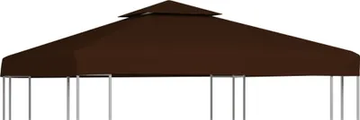 Zdjęcie produktu dla 2-poziomowe zadaszenie do altany, 310 g/m², 3x3 m, brązowe
