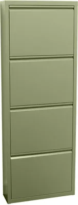 Immagine prodotto di Scarpiera Pisa a 4 ante in metallo verde. Consegnata completamente montata.