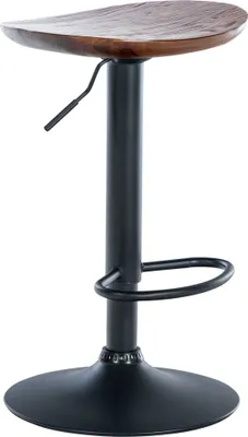 Immagine prodotto di Sedia da bar Skelde - base nera, metallo / legno massello - Noce