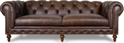 Zdjęcie produktu dla Chesterfield Couch Polster Sofas Klassische Leder Sofa 3 Sitzer - 298
