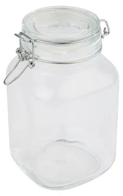 Produktbild von APS 82328 Vorratsglas, mit luftdichtem Klappdeckel, 12 x 12 cm, Höhe 22 cm, 2 Liter
