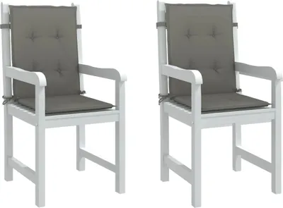 Produktbild von Niedriglehner-Auflagen 2 Stk. Dunkelgrau 100x50x4 cm Stoff