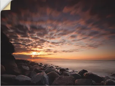 Produktbild von ARTland Wandbild, selbstklebend Sonnenuntergang an der Ostseeküste Größe: 80x60 cm
