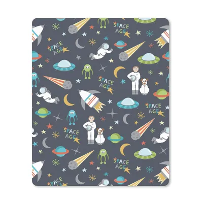 Produktbild von MuchoWow® Mauspad Mousepad Astronaut - Ufo - Regenbogen - Muster 30x40 cm - Mousepads - Maus Mat - Pad - Mausunterlage - Mausmatten