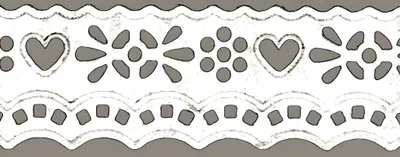 Produktbild von HEYDA Papierspitze selbstklebend Wellen 2 m x 17 mm Papier weiss