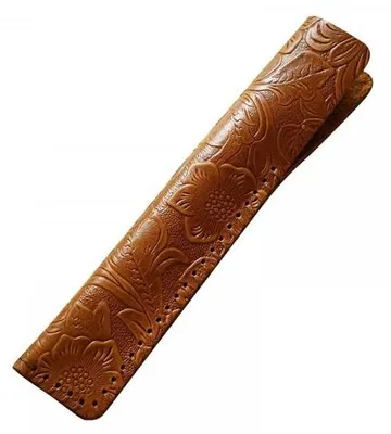 Produktbild von Lederen Penetui, 165mm lang, Retro Etui, Schutz für Kugelschreiber