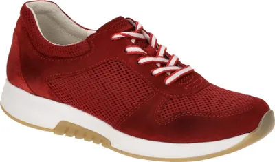 Zdjęcie produktu dla Gabor ROLLINGSOFT buty damskie - wygodne sznurowane niskie buty czerwone rekreacyjne NOWOŚĆ