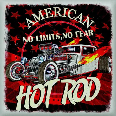 Produktbild von AG Design Wandstickers American Hot Rod, 30 x 30 cm