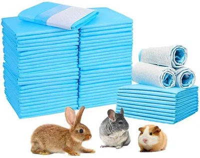 Obrázek produktu pro 20 kusů podložek pro králíky, 18" x 13" určené pro výcvik zvířat na toaletu, superabsorpční jednorázové podložky pro morčata