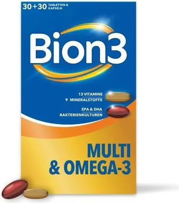 Obrázok produktu pre Bion3 Multi+Omega-3 kombinované balenie 30 tabs + 30 kapsúl 1 p