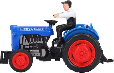 Obrázek produktu pro Simulace traktoru Model vozidla Robustní slitina inženýrství Farmářská automobilová hračka pro dětiBlue