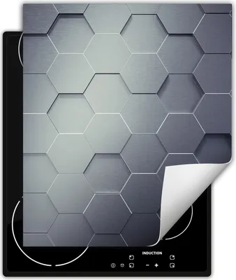 Produktbild von DarHaus Herdabdeckplatte 45x52 cm Anti Rutsch Matte Aufrollbar, grau - Muster