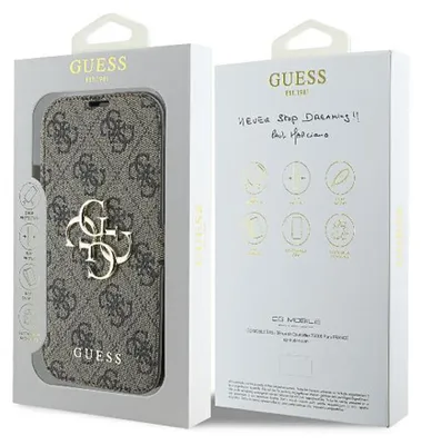 Obrázek produktu pro Guess GUBKP16M4GMGBR Apple iPhone 16 Plus book 4G Metal Logo grey