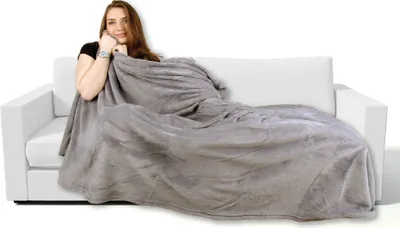 Immagine prodotto di Coperta in microfibra, colore: grigio, dimensioni: 130x170 cm