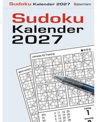 Produktbild von Bassermann Abreißkalender Sudoku 2027 mit 800 Sudokus und 4 Schwierigkeitsgraden