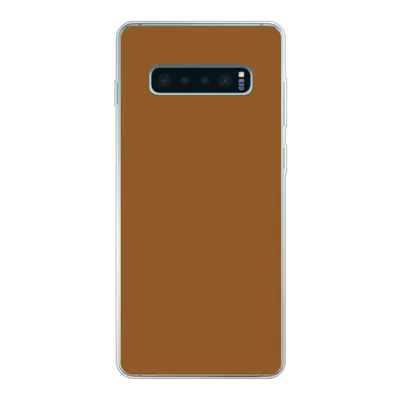 Produktbild von MuchoWow® Handyhülle Schutzhülle Hülle für Samsung Galaxy S10 Lite Braun - Erdton - Unifarben Silikon Softcase Handy Hülle - Schutz