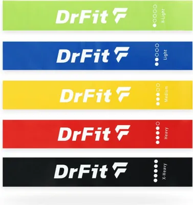 Zdjęcie produktu dla DrFit Gumy oporowe do rehabilitacji zestaw 5 gum lateksowych