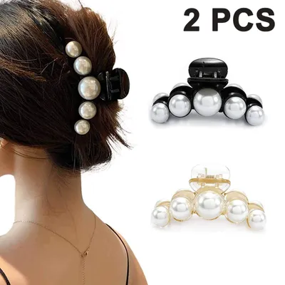 Produktbild von 2 Stück Haarklammern Haarspangen Haarspangen Perlen Haarklammern Haarschmuck für Frauen und Mädchen