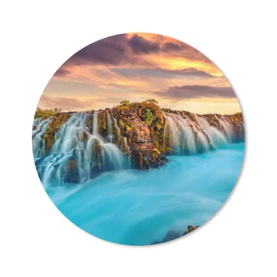 Produktbild von MuchoWow® Mauspad Mousepad Wasserfall - Landschaft - Wolken - Natur 40x40 cm - Mousepads - Maus Mat - Pad - Mausunterlage - Schreibtisch Accessoires