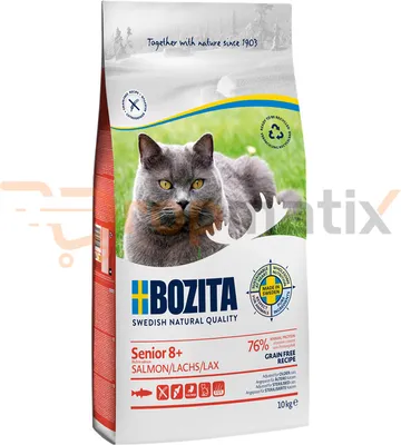 Produktbild von Bozita Senior 8+ Grain free mit Lachs Katzentrockenfutter 10 kg