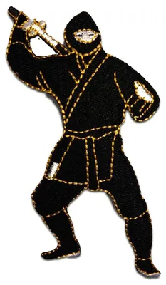 Obrázek produktu pro Ninja fighter comic - nášivka, nažehlovací nášivka, nažehlovací aplikace, nášivky, k nažehlení, velikost: 5,2 x 10,3 cm