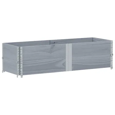 Produktbild von Pflanzkasten Grau 150x50 cm Massivholz Kiefer