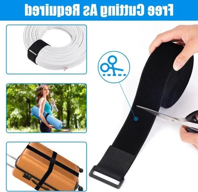 Verstellbare Kabelbinder von 5m, Wiederverwendbares Selbstklebeband mit 15 Schnallen, Multifunktionaler Organizer für Drähte