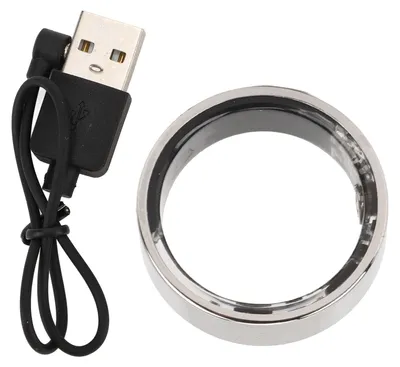 Produktbild von Smart Ring Health Tracker Sport Mehrere Modi Wiederaufladbar IP68 Wasserdicht Bluetooth zum Schlafen Fitness Silber Größe 10