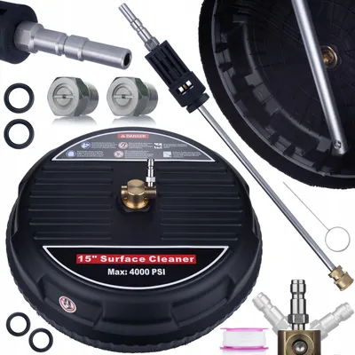 Zdjęcie produktu dla JetLine T-Racer ProSet 15" + Lanca 58 cm + Adapter Nilfisk Kranzle D12 na Karcher | Zestaw do myjek ciśnieniowych | Dysze zapasowe | Do kostki, tarasów, elewacji