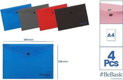 Image de Chemise à clip pour enveloppes, couleurs mixtes 4pcs