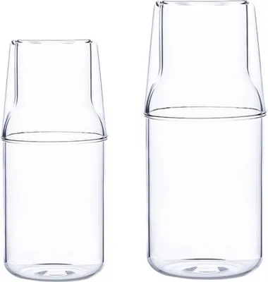 Obrázek produktu pro Skleněné nádoby - - Domácí skleněná nádoba na džus - sklo - 15,2 x 6,7 x 5,2 cm - čirá