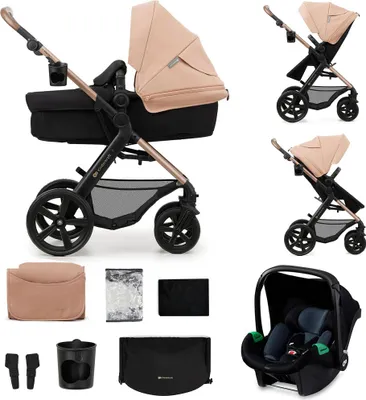 Image de KINDERKRAFT Poussette combinée Moov 2 3in1 Sand Beige - roues en mousse