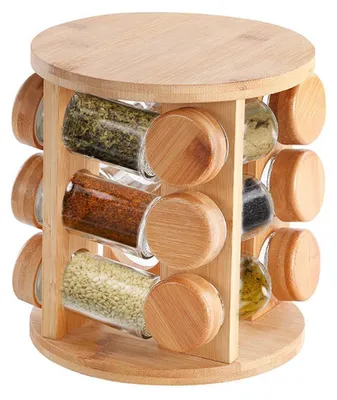 Produktbild von Drehbarer Kräuterregal aus Holz für die Küche