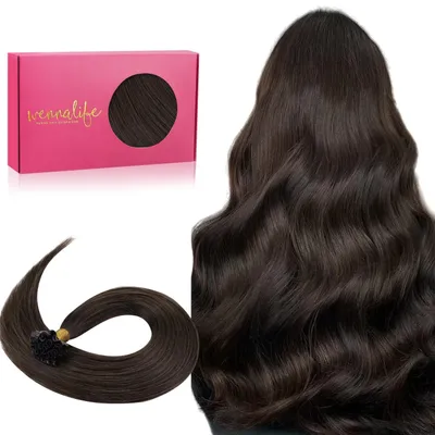 Imagen del producto de Solidchoice - Extensiones de cabello tipo "U", 55 cm, color castaño claro a oscuro, cabello Remy