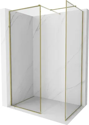 Obrázok produktu pre Mexen Kioto-F sprchový kút s rámom 180 x 110 cm, priehľadný 8 mm, zlatý - 800-180-202-04-50-110