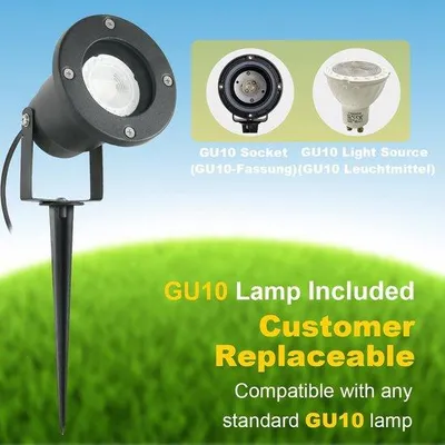 Produktbild von LED-Wasserdichte Prikspots für Außen - 7W GU10 Warmweiß - Wasserabweisende Gartenlichter