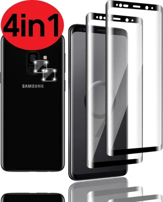 Produktbild von 4in1 Set für Samsung Galaxy S9 Plus  2x Display Schutzglas + 2x Kameraschutz 9H Panzerfolie