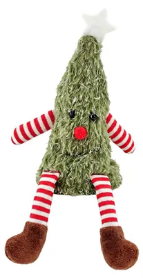 Imagen del producto de Decoración navideña de Clayre & Eef. Árbol de Navidad, color rojo, de plástico