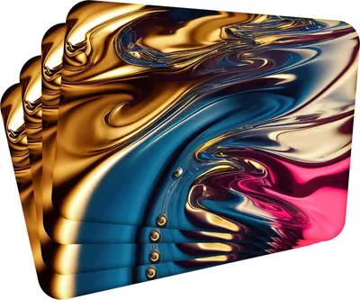 Obrázek produktu pro Sada 4 prostírání 40x30 cm Mramorové barvy 1 prostírání Omyvatelné - žáruvzdorný korkový podklad odolává teplotám 100 °C